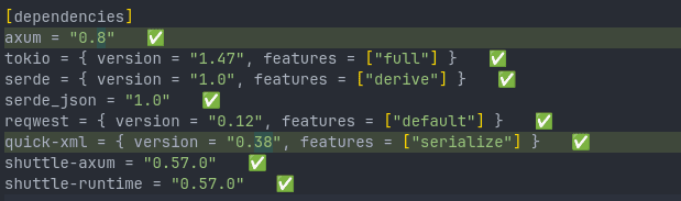 Updated dependencies