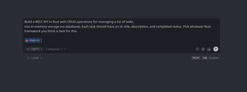 Prompt for building a REST API