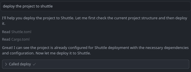 Shuttle deploy